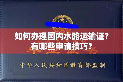苏州如何办理国内水路运输证?有哪些申请技巧?